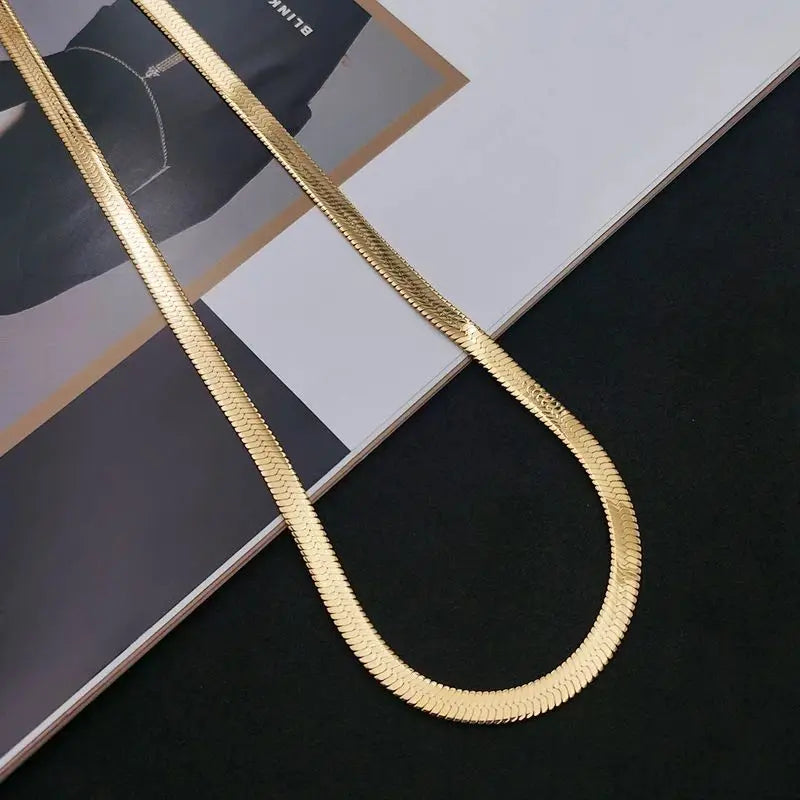 925 Sterling Silver/ 18K Gold Flat Choker